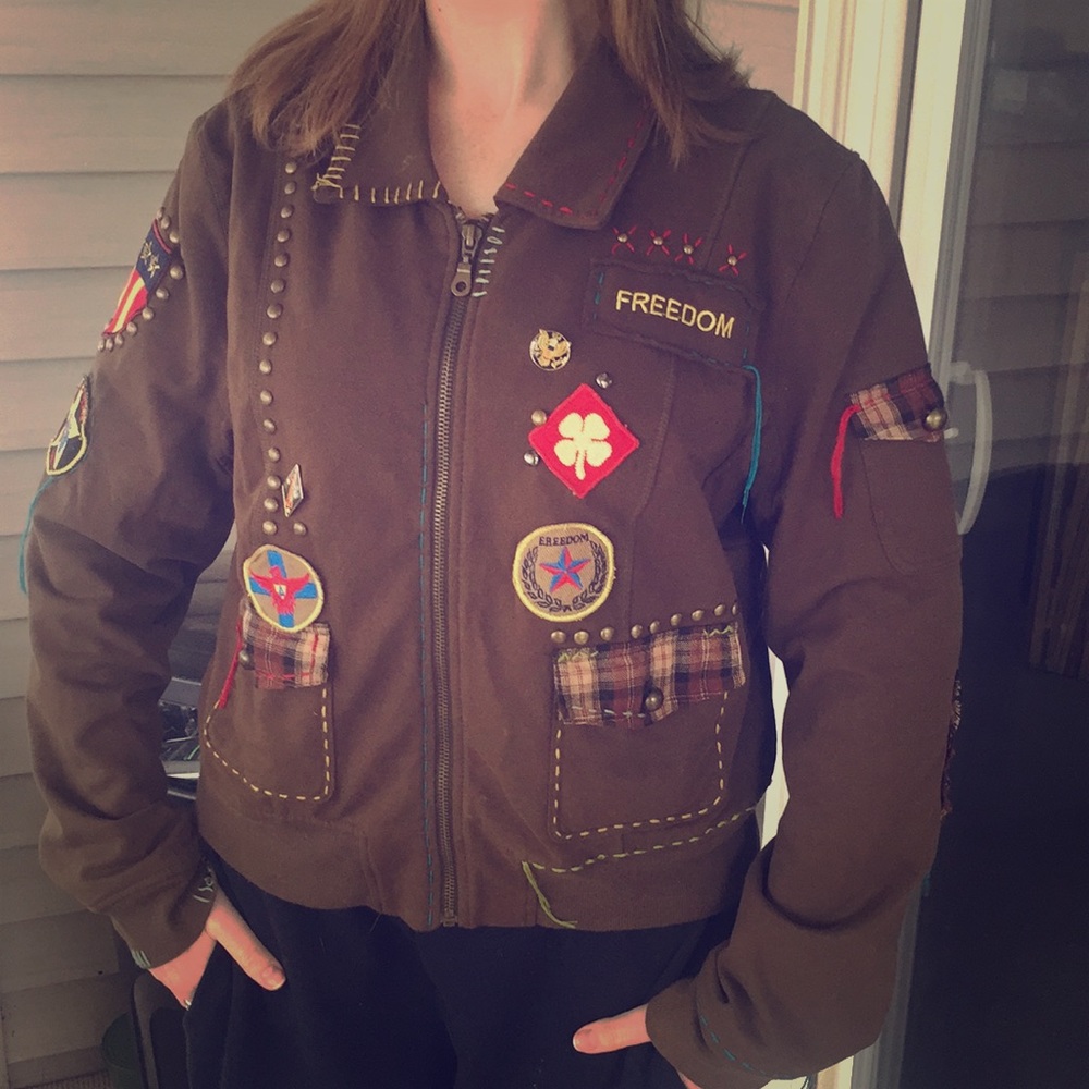 Double D Ranch Jacket with Patches, Pins & Studs